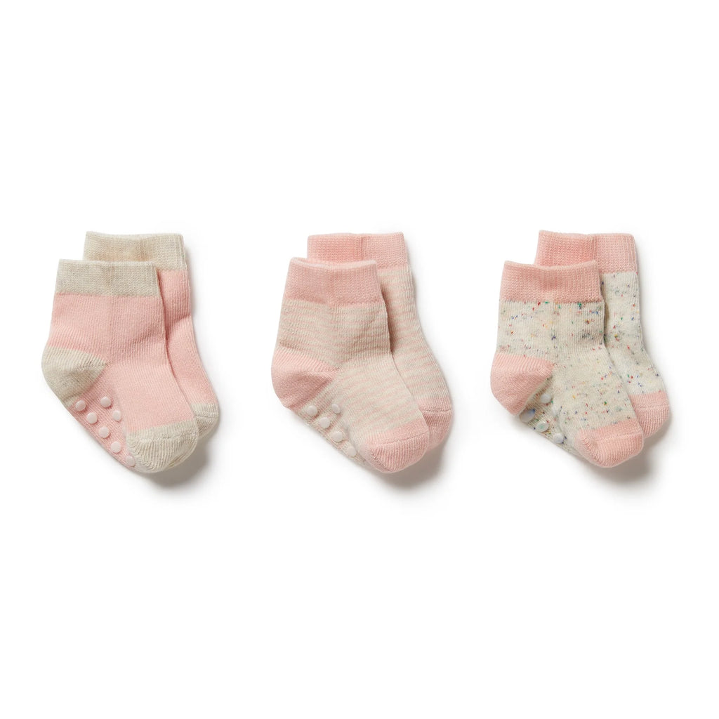 3 Pack Baby Socks - Cantaloupe