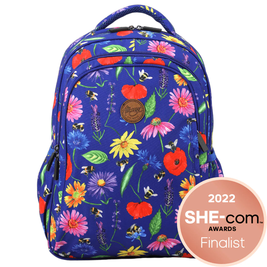 Midsize Kids Backpack - Bees & Wildflowers