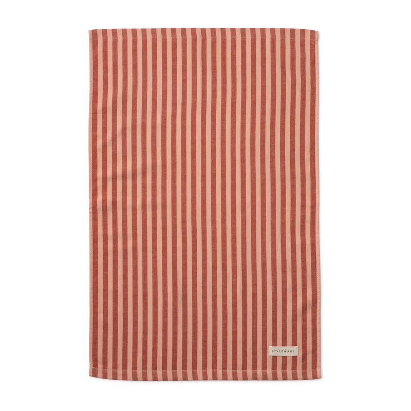 Between the Lines Tea Towel - Red Velvet