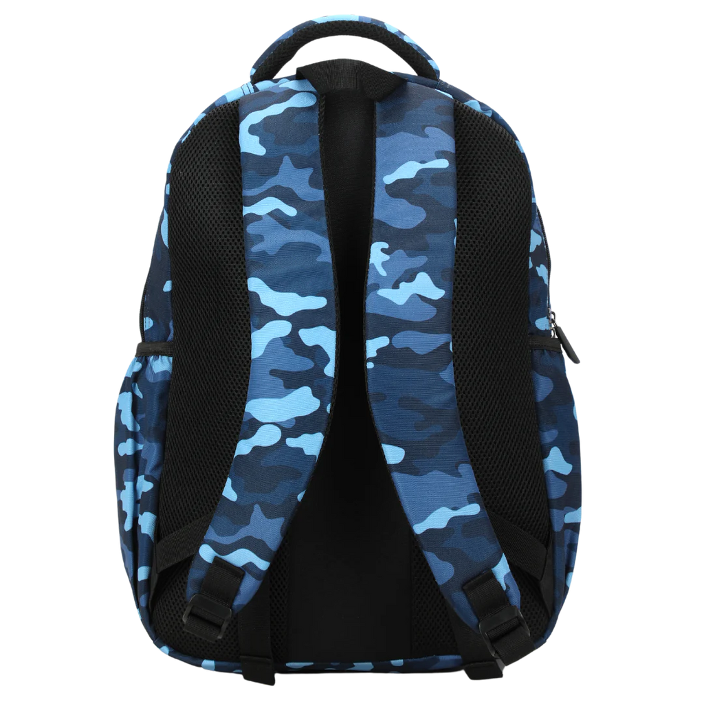 Large School Backpack - Blue Camouflage