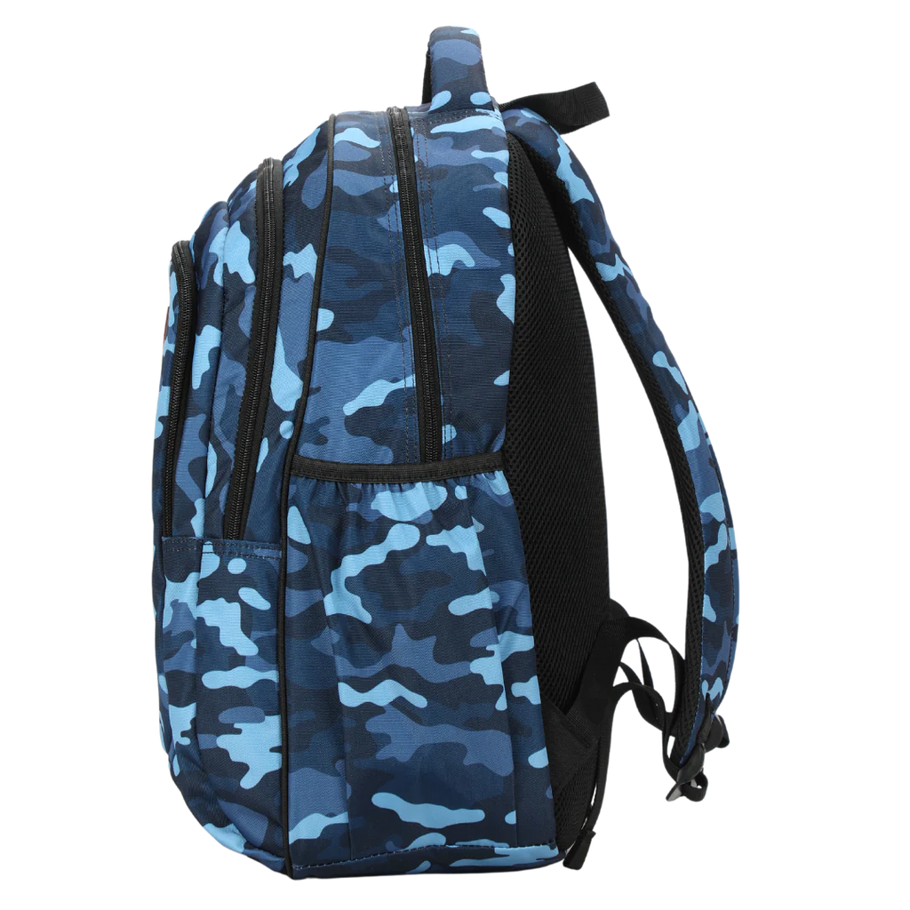 Large School Backpack - Blue Camouflage