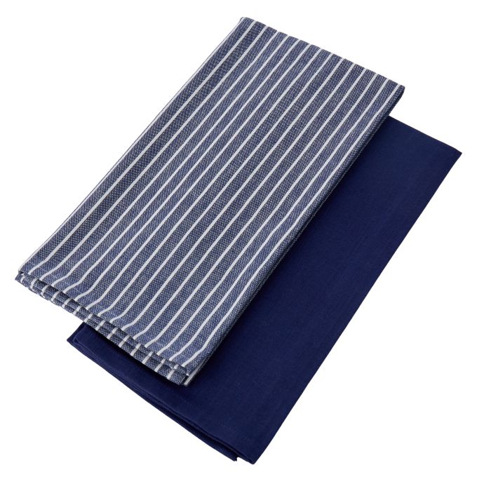 Butcher Stripe Tea Towel Set/2