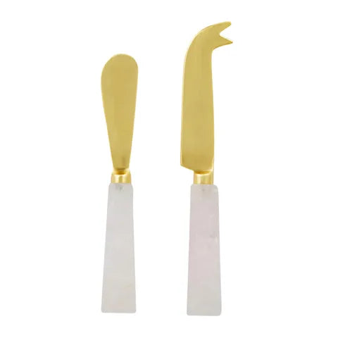 Moi Rose Quartz Cheese Knives - Set of 2
