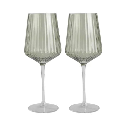 Ribbed Wine Glass - Set 2