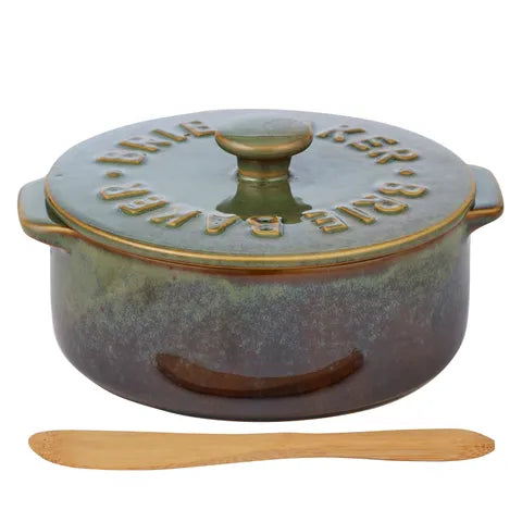 Loire Cer Brie Baker - Olive