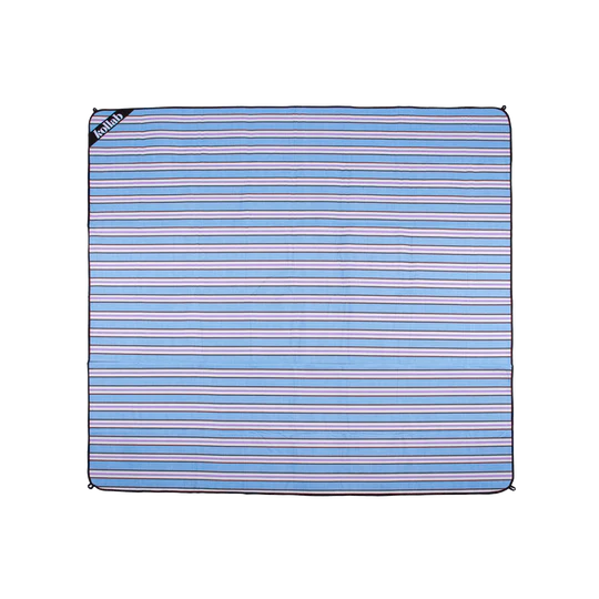 Picnic Mat - Choc Blue Stripe