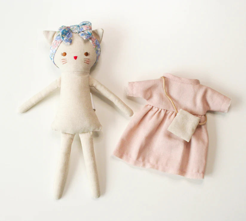 Mini Lily Kitty - Pink Linen