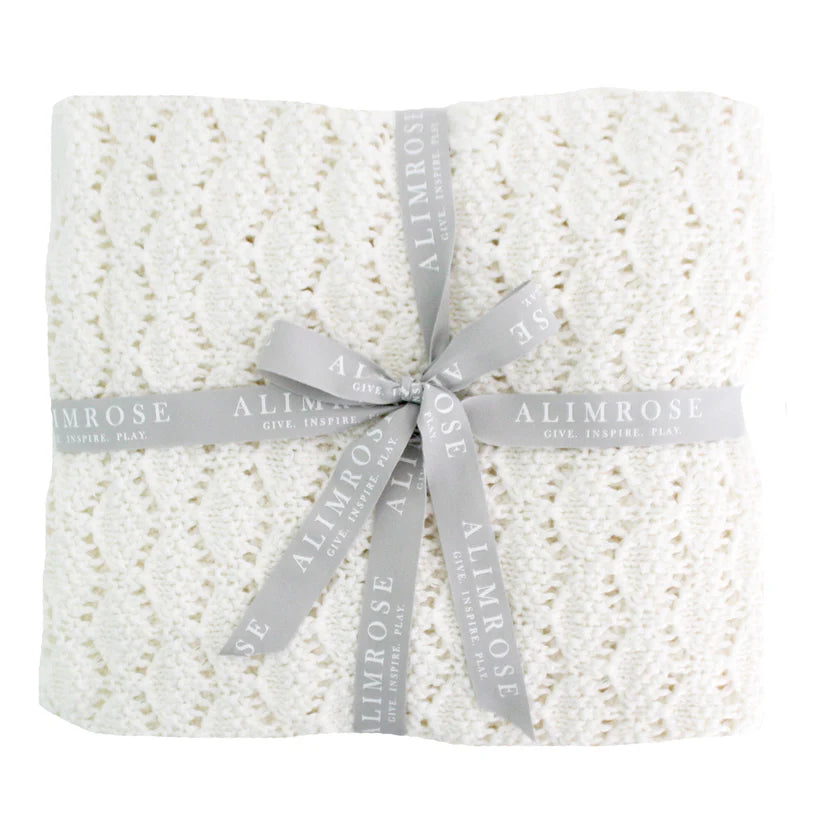 Organic Heritage Knit Baby Blanket - Ivory