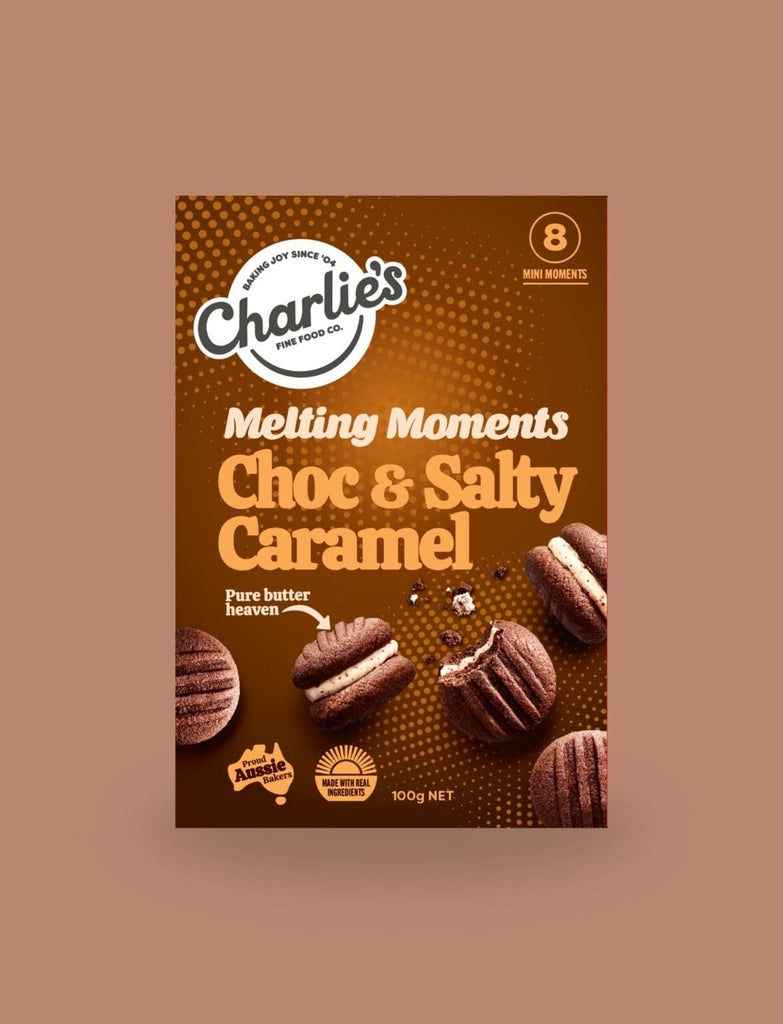 Choc & Salty Caramel Mini Melting Moments 100g