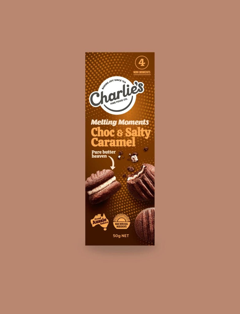 Choc & Salty Caramel Mini Melting Moments 50g