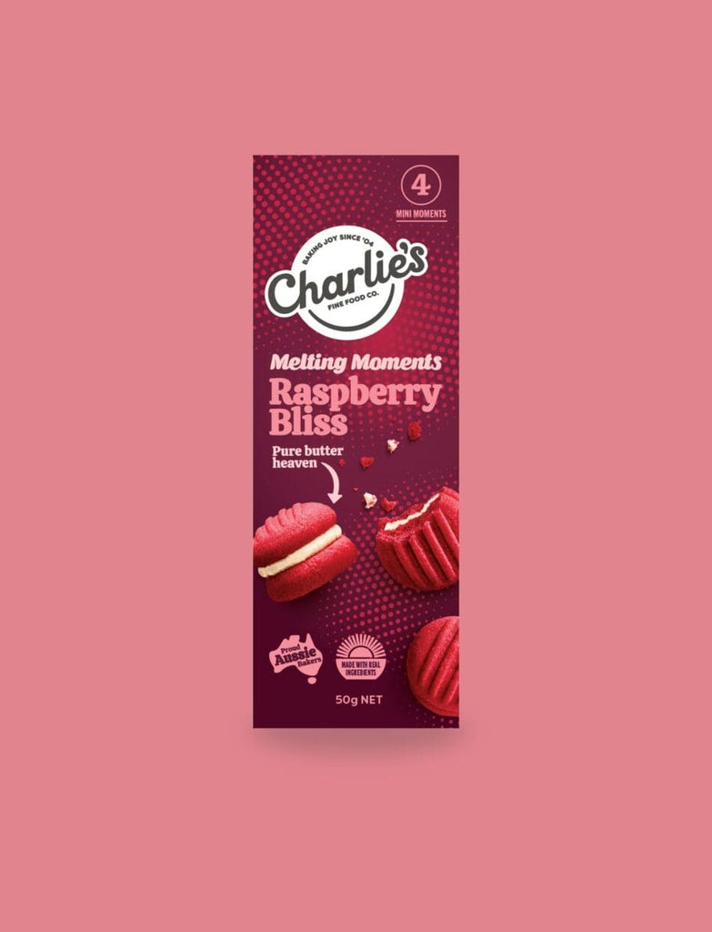 Raspberry Bliss Mini Melting Moments 50g