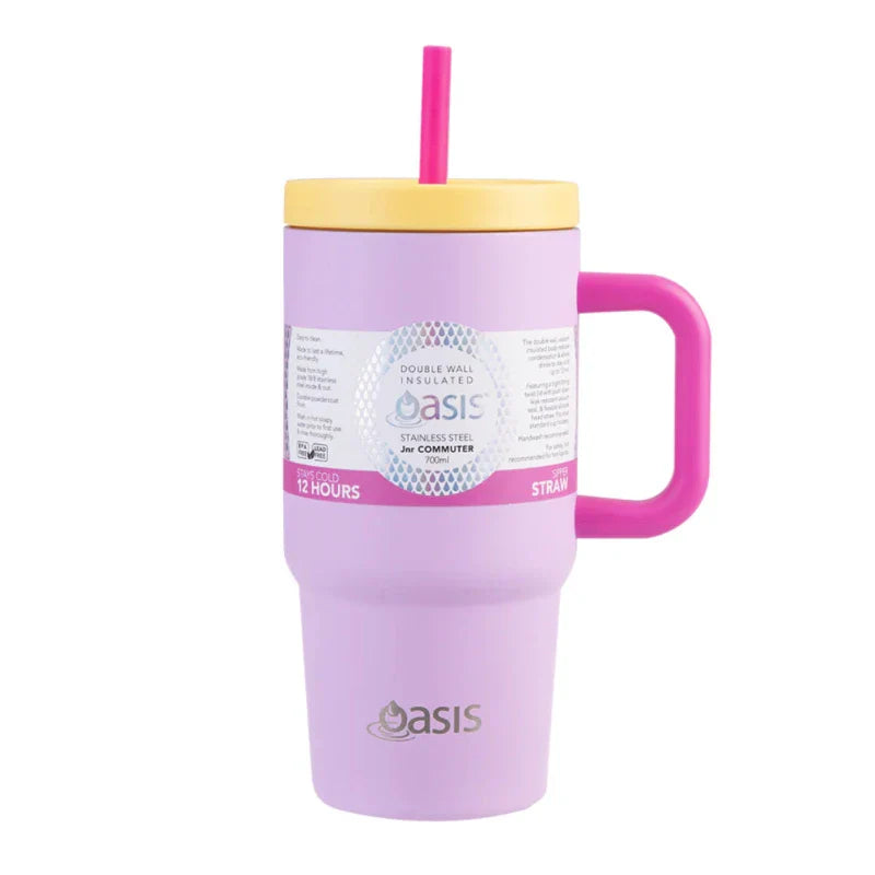 700mL 'Jnr Commuter' Travel Tumbler - Bubblegum Pink