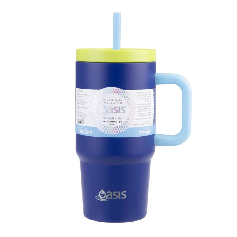 700mL 'Jnr Commuter' Travel Tumbler - Peacock Blue