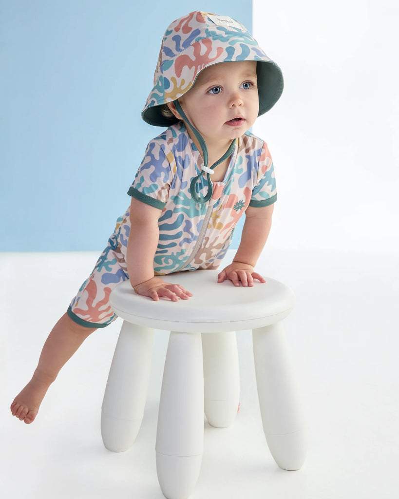 Coral Reversible Swim Hat