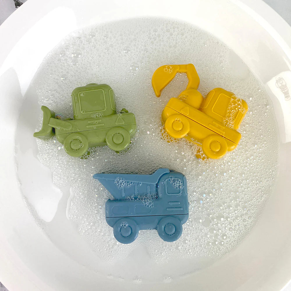 Silicone Squeezy Bath Toys - Trucks