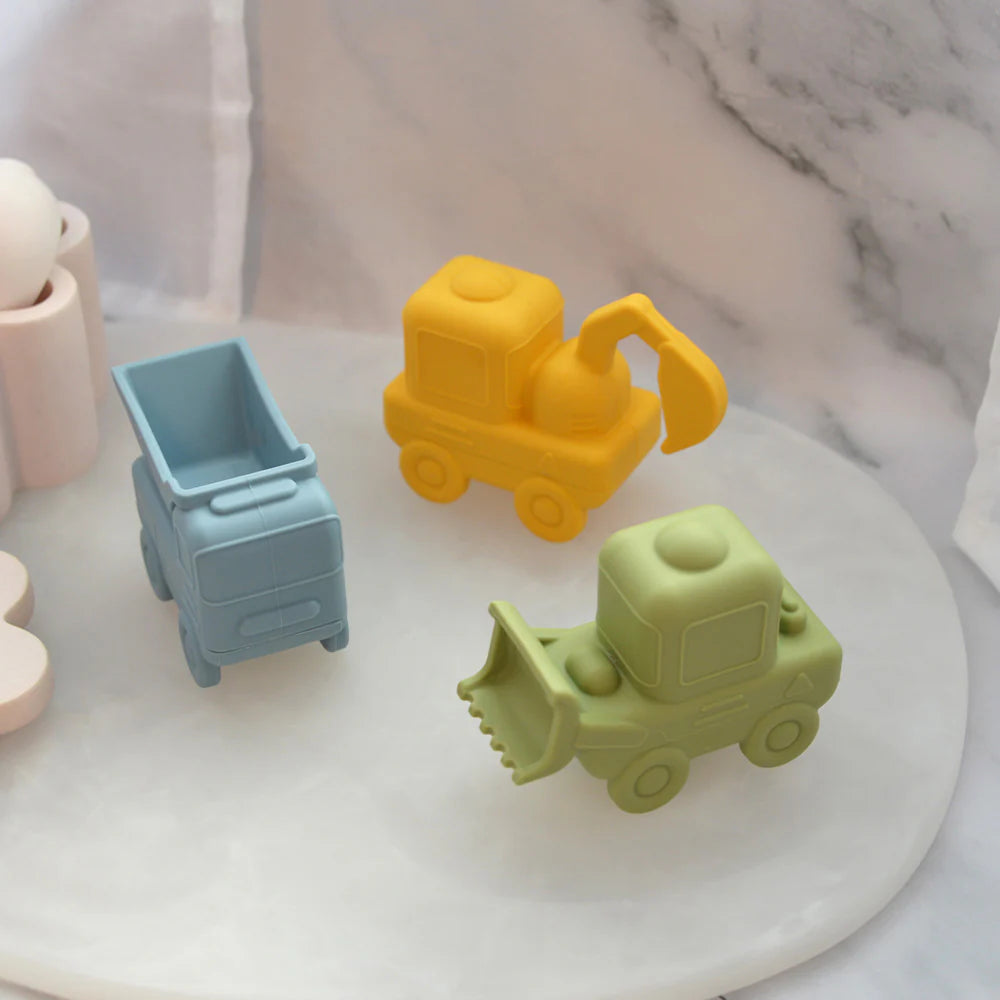 Silicone Squeezy Bath Toys - Trucks