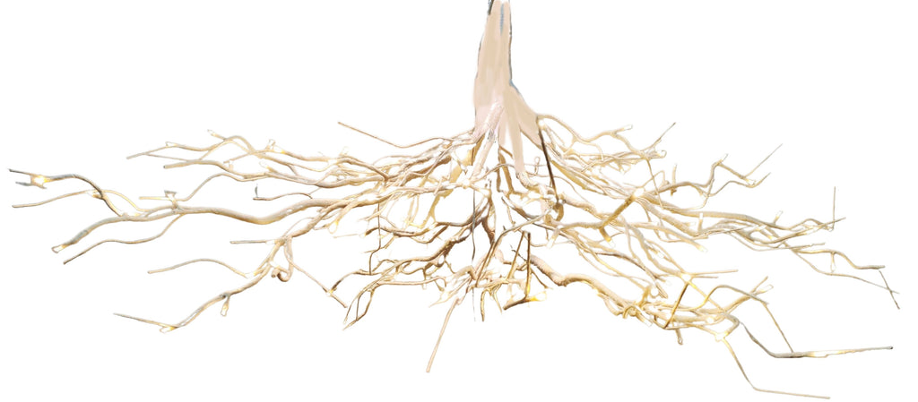 Glitter Hanging Branch - White