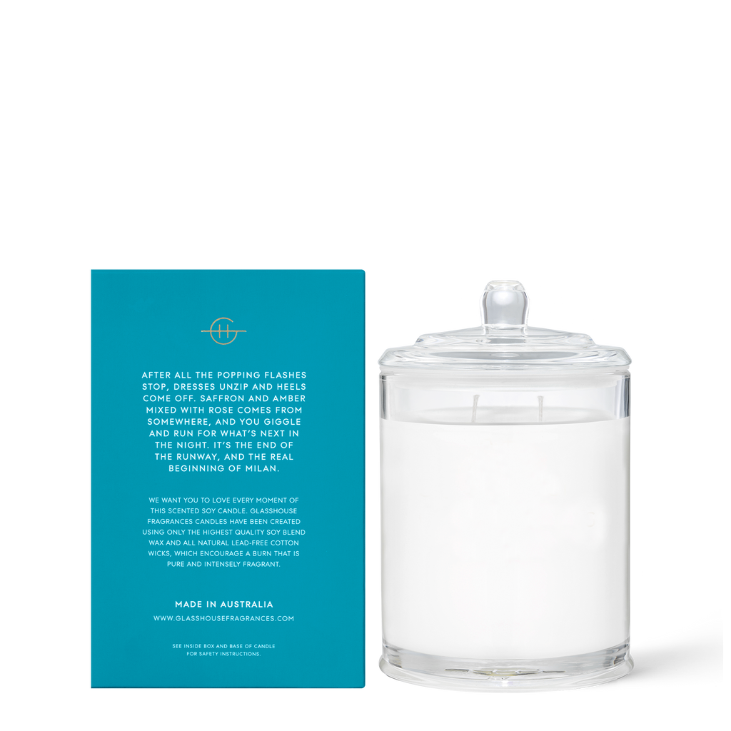 Midnight in Milan - Saffron & Rose 380g Soy Candle