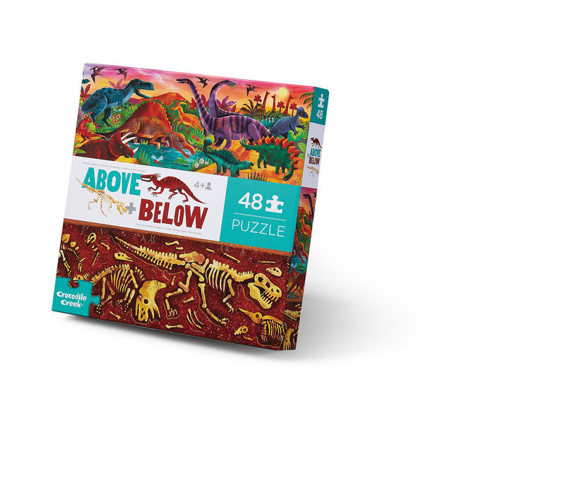 Above and Below Puzzle - 48 pc - Dinosaur World