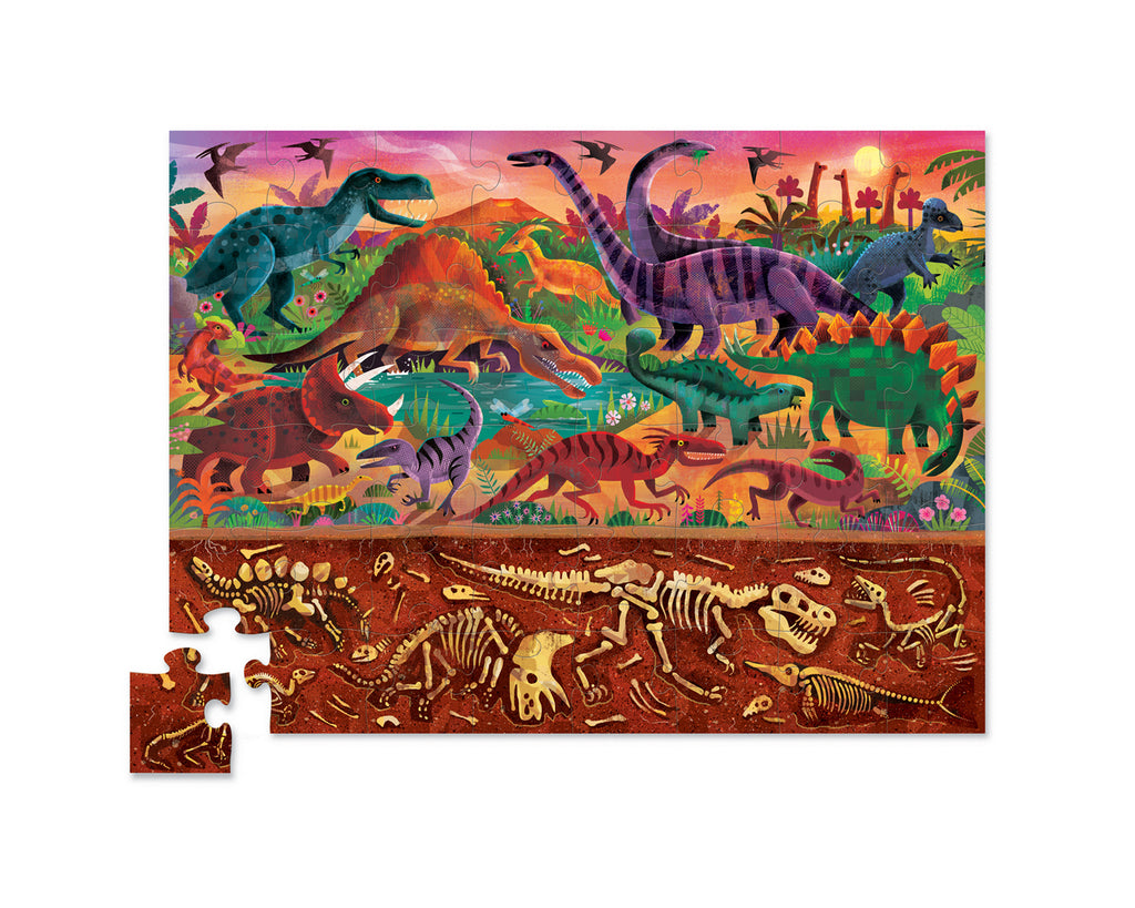 Above and Below Puzzle - 48 pc - Dinosaur World