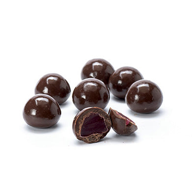 Dark Chocolate Raspberries 400g