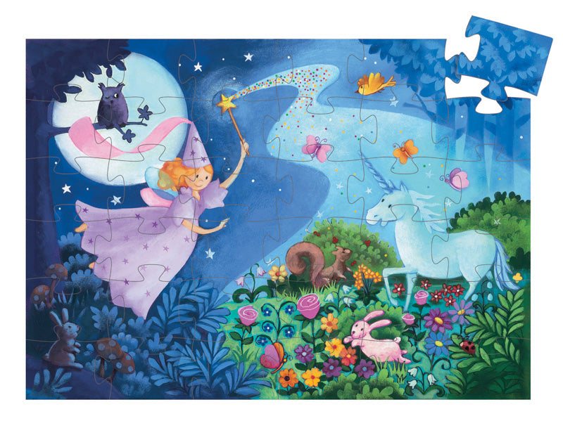 Fairy and Unicorn - 36pce Silhouette Puzzle