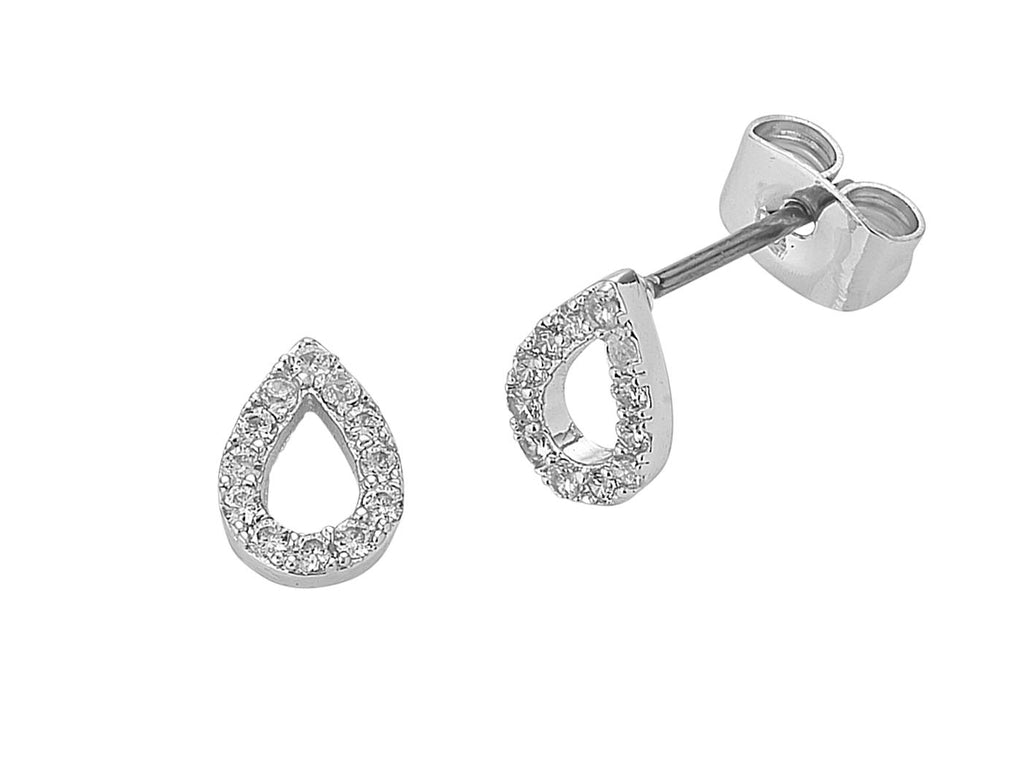 Petite Diamond Earrings - Silver