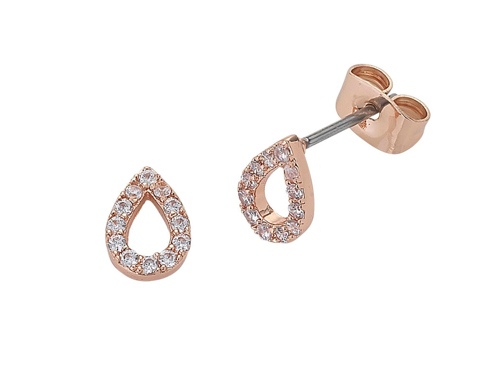 Petite Diamond Earrings - Rose Gold