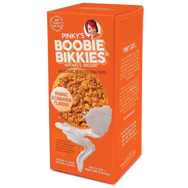 Carton of 10 Boobie Bikkies - Orange & Cinnamon
