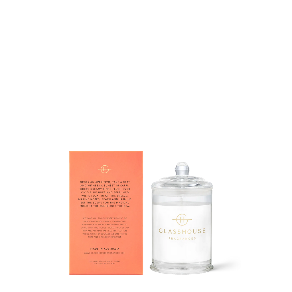 Sunsets in Capri - White Peach & Sea Breeze 60g Soy Candle