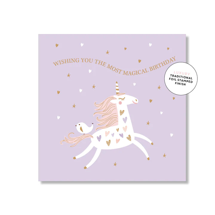 Lavender Unicorn Card - Mini