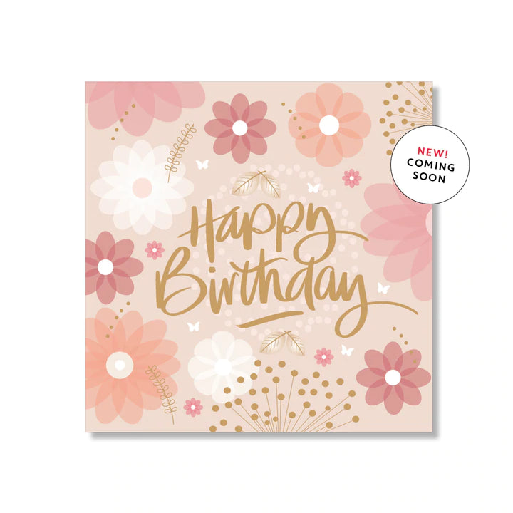 Happy Birthday Floral Card - Mini