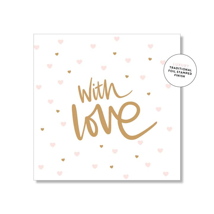 With Love Hearts Card - Mini