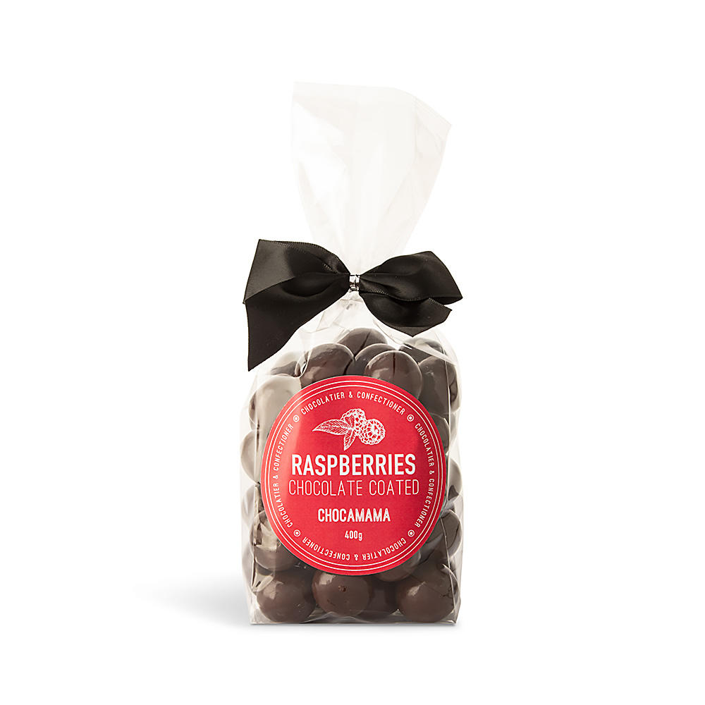 Dark Chocolate Raspberries 400g