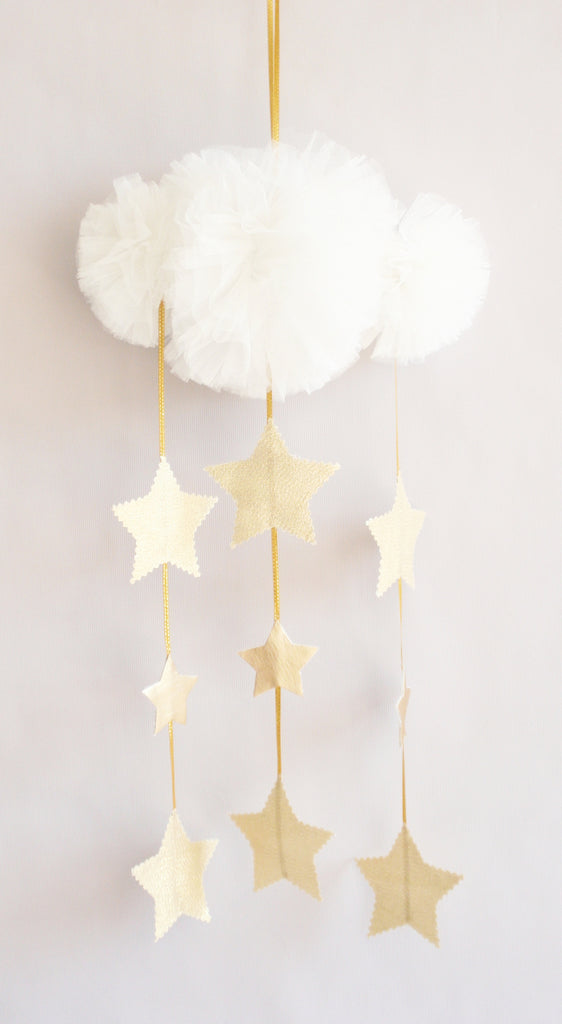 Tulle Cloud Mobile - Ivory & Gold