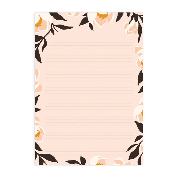 Magnolias A4 Blank Notepad