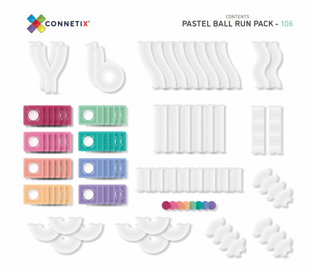 Pastel Ball Run Pack - 106 Piece