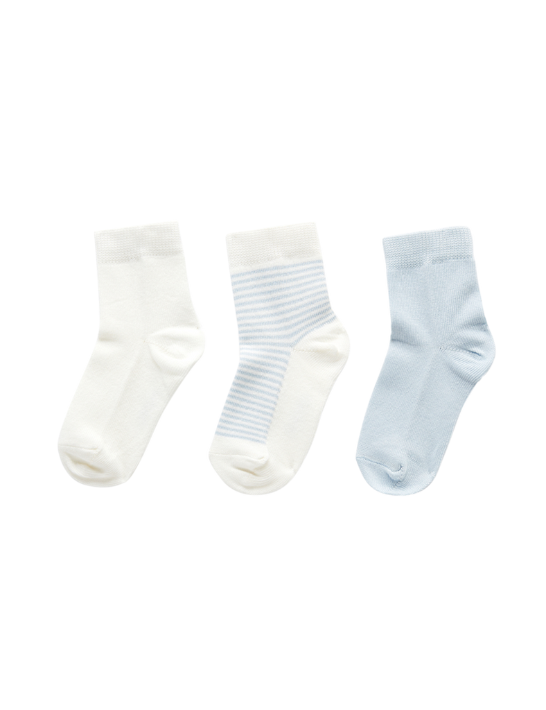 3 Sock Pack - Pale Blue