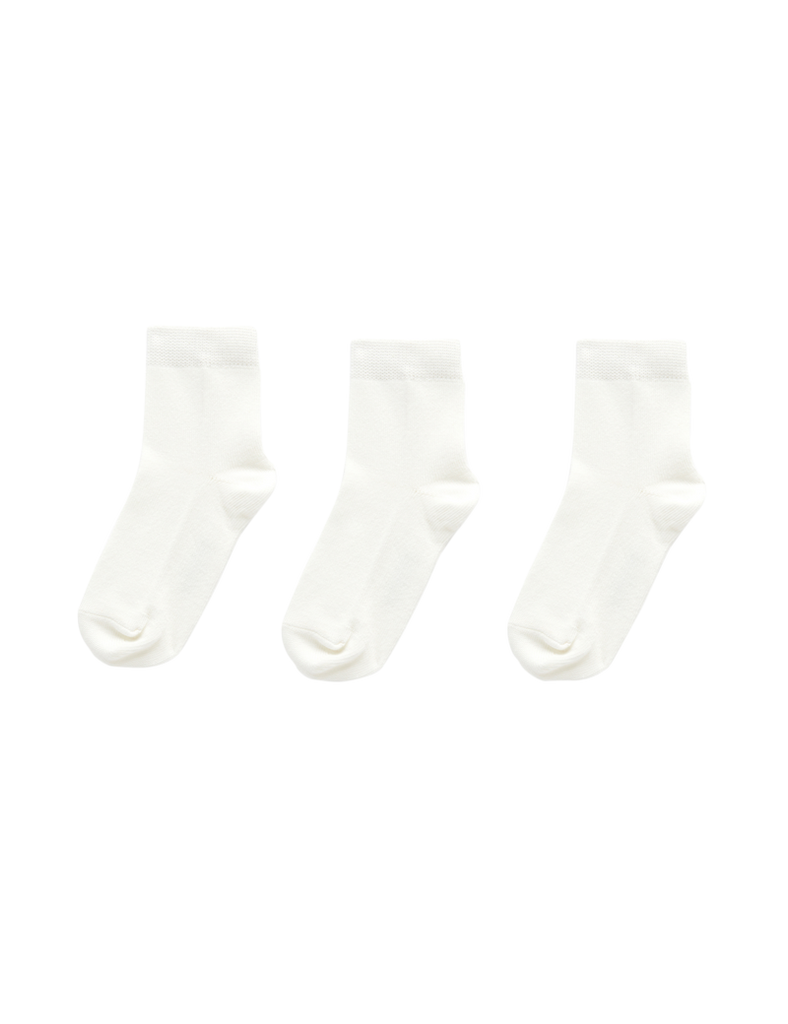 3 Sock Pack - White
