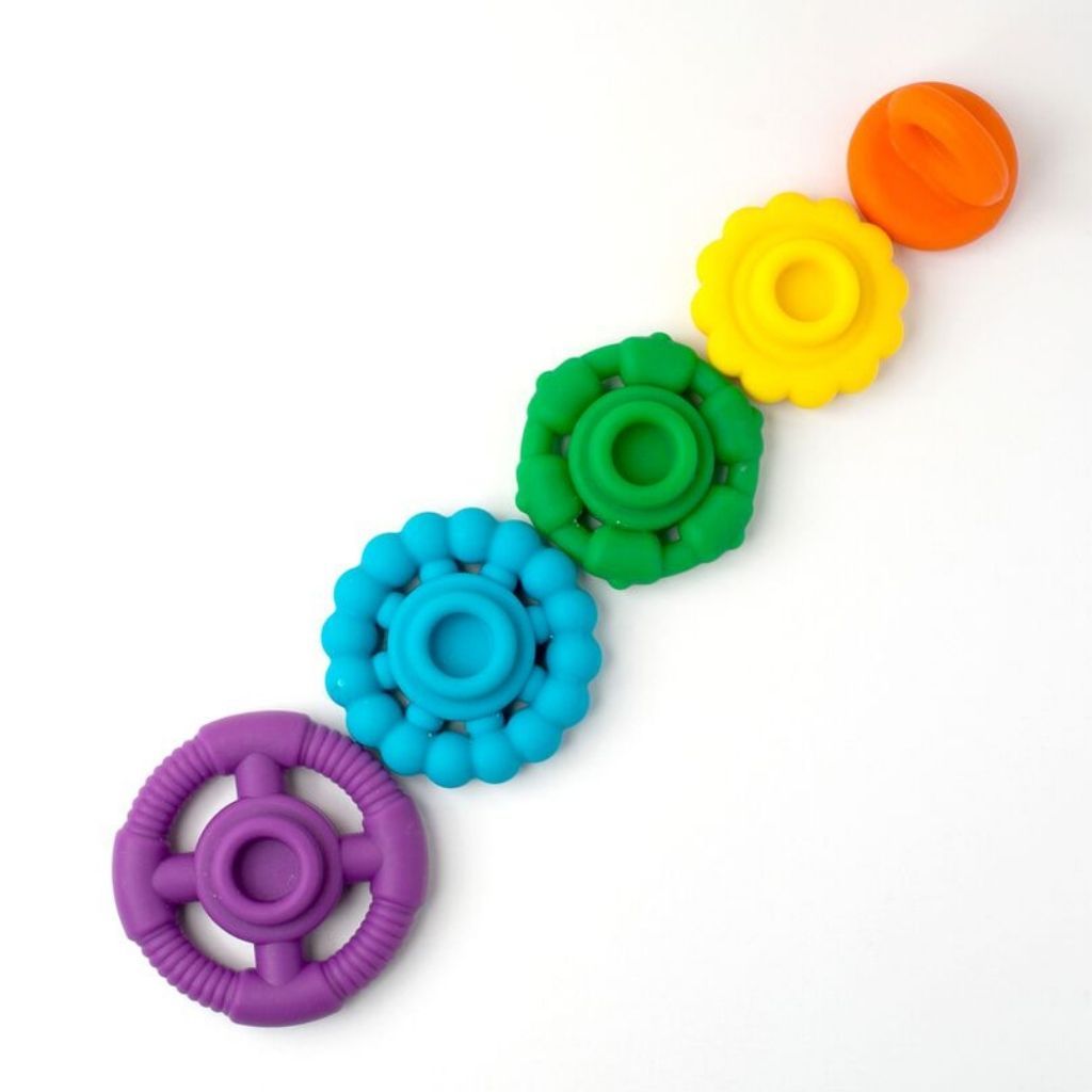 Rainbow Stacker and Teether Toy - Bright