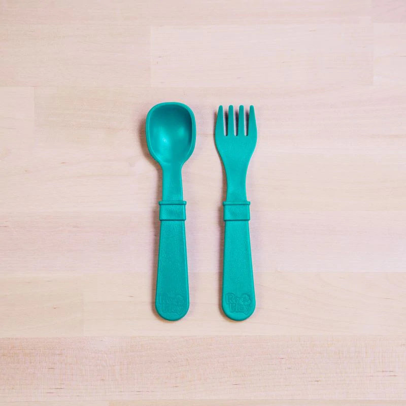 Fork and Spoon Set - Teal