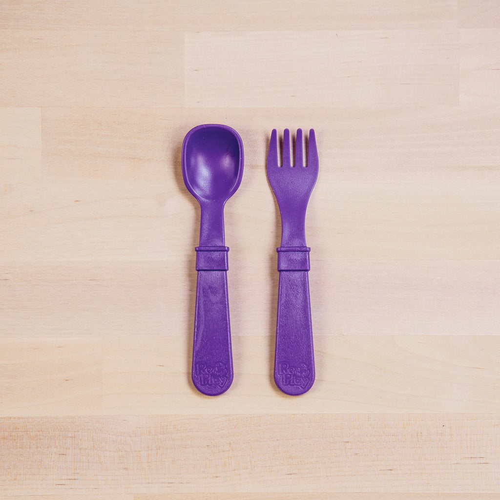 Fork and Spoon Set - Amethyst