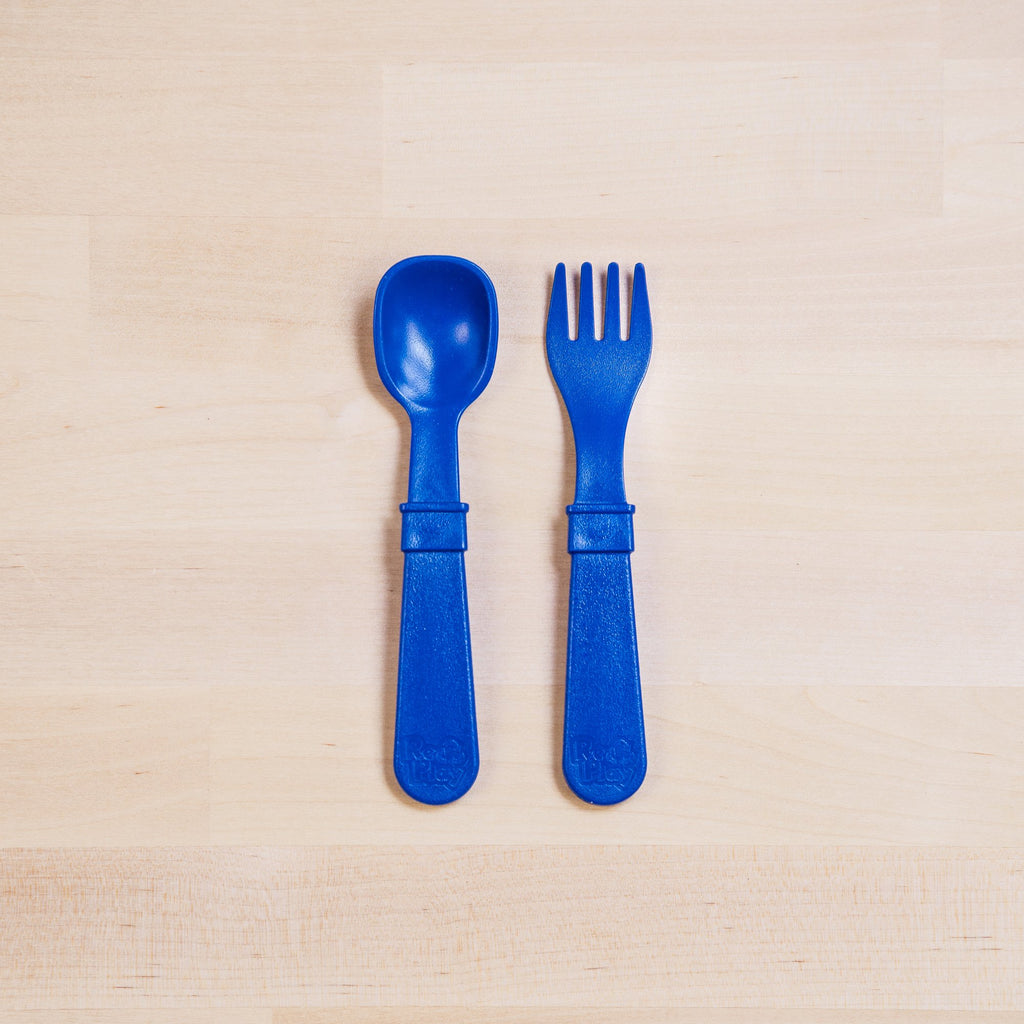 Fork and Spoon Set - Navy Blue