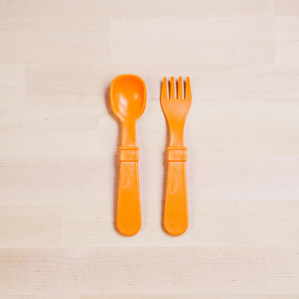 Fork and Spoon Set - Orange