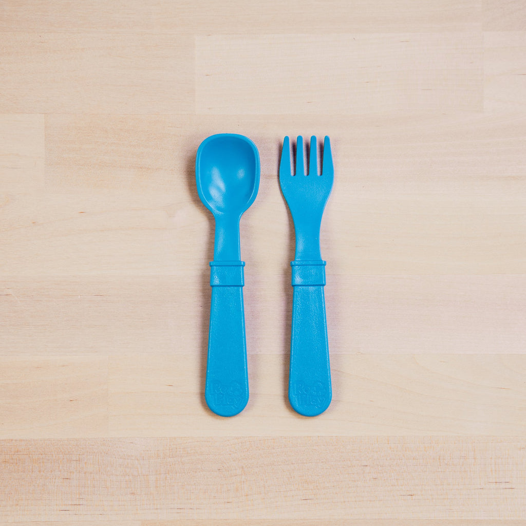 Fork and Spoon Set - Sky Blue