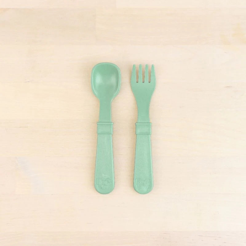 Fork and Spoon Set - Sage - NEW