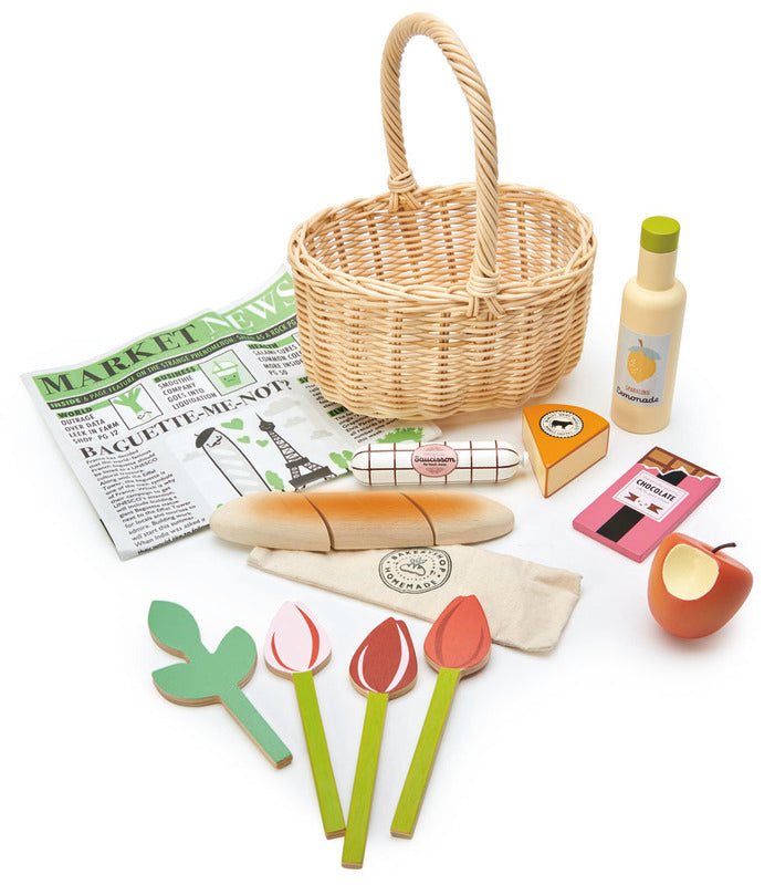 Wicker Shopping Basket Set