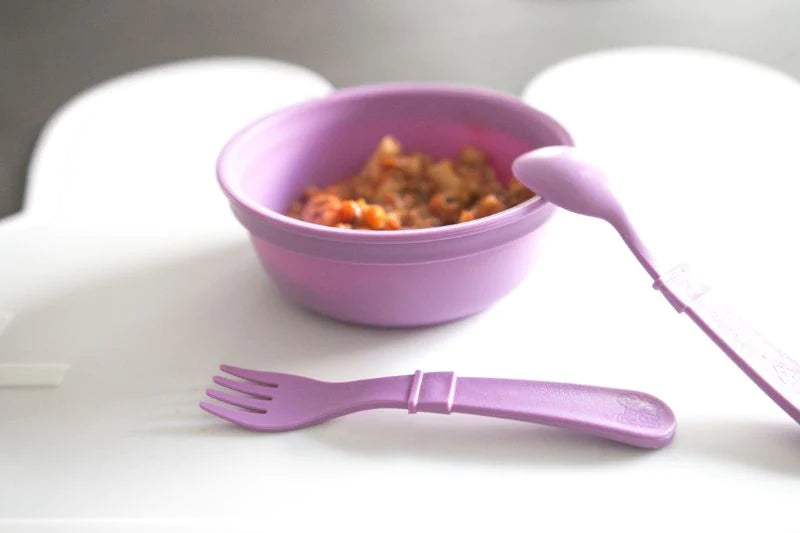 Fork and Spoon Set - Purple