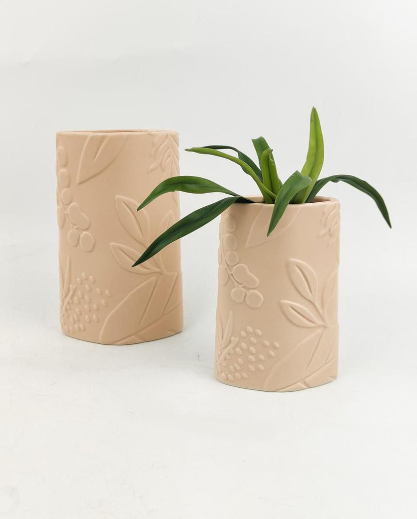 Caprice Foliage Vase - Blush - 2 Sizes