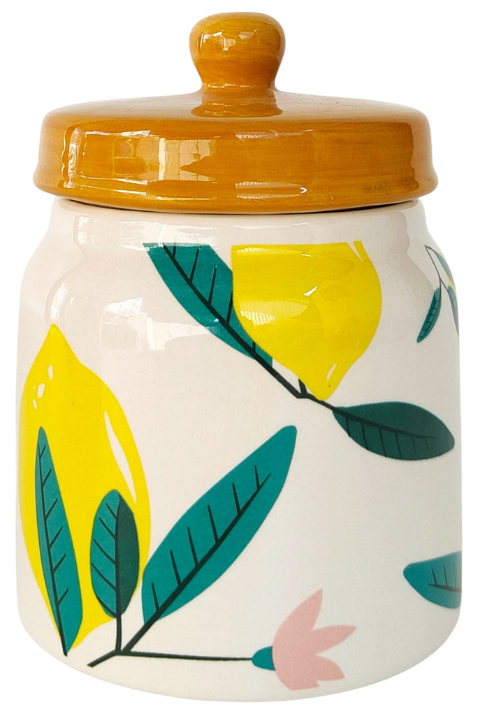 Lemons Ceramic Jar
